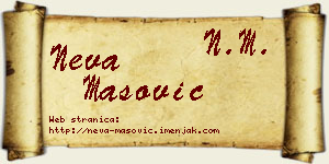 Neva Mašović vizit kartica